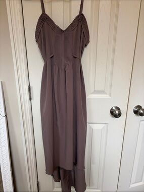 Bar III Dusty Mauve High-Low Spaghetti Strap Dress